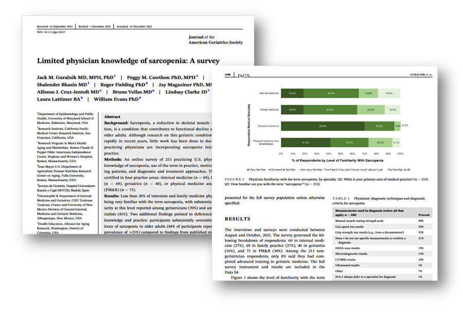 Images of an article excerpt from the Journal of American Geriatrics Society